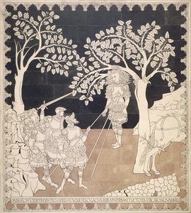 T.3836 وفاة Absolom ، دراسة أرضية كاتدرائية سيينا ، c.1870 (حبر وغسل) بواسطة ليوبولدو ماكاري